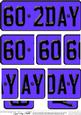 60th Birthday Fun Novelty Number Plate Side Stacker Topper