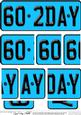 60th Birthday Fun Novelty Number Plate Side Stacker Topper