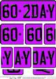 60th Birthday Fun Novelty Number Plate Side Stacker Topper