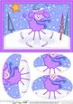 A5 Cute Christmas Poodle Dog Oval Pyramage Topper