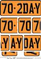 70th Birthday Fun Novelty Number Plate Side Stacker Topper