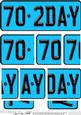 70th Birthday Fun Novelty Number Plate Side Stacker Topper