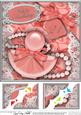 8 x 8 21st Birthday Perfume Lace N Pearls Scalloped Corner