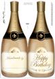 Large Dl Birthday Champagne Bottle Shaped Card