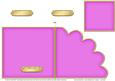 Cut and Fold Shell Corner Card Plain Card Base