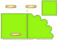 Cut and Fold Shell Corner Card Plain Card Base