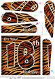 Fun Zebra Striped 16th Birthday Fan Pyramage Topper