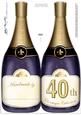 Large Dl 40th Champagne Bottle Shaped Card