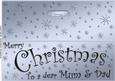 Large Dl Merry Christmas Mum and Dad Quick Cut and Fold Card