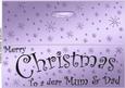 Large Dl Merry Christmas Mum and Dad Quick Cut and Fold Card