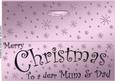 Large Dl Merry Christmas Mum and Dad Quick Cut and Fold Card
