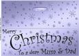 Large Dl Merry Christmas Mum and Dad Quick Cut and Fold Card