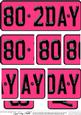 80th Birthday Fun Novelty Number Plate Side Stacker Topper