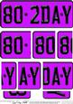 80th Birthday Fun Novelty Number Plate Side Stacker Topper