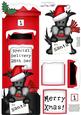 Large Dl Xmas Hamish Scottie Dog Postbox 3D Decoupage