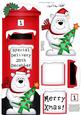 Large Dl Xmas Ben Polar Bear Postbox 3D Decoupage