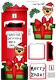 Large Dl Xmas Meerkat Postbox 3D Decoupage