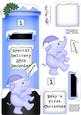 Large Dl Xmas Elephant Postbox 3D Decoupage