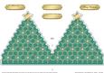 Xmas Snowflake Tree Shaped Card
