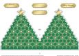 Xmas Snowflake Tree Shaped Card