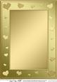 A4 Metallic Romantic Hearts Plain Card Base