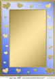 A4 Metallic Romantic Hearts Plain Card Base