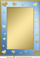 A4 Metallic Romantic Hearts Plain Card Base