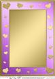 A4 Metallic Romantic Hearts Plain Card Base