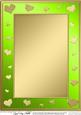A4 Metallic Romantic Hearts Plain Card Base