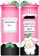 Large Dl Xmas Little Lamb Postbox Shaped Card