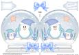 Xmas Penguins Snow Globe Shaped Card