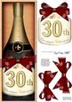 Large Dl 30th Champers in a Box Quick Card 3D Decoupage
