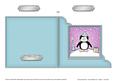 Cute Christmas Penguin Cut and Fold Corner Card