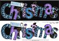 Large Dl Animal Print Christmas Quick Card with 3D Decoupage