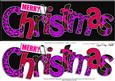 Large Dl Animal Print Christmas Quick Card with 3D Decoupage