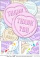 8 x 8 Thank You Sweet Heart Scalloped Corner Topper