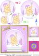 Xmas Elephant Snowglobe Circle Pyramage Topper