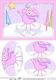 A5 Cute Christmas Poodle Dog Oval Pyramage Topper