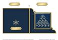 Christmas Snowflake Tree - Cut and Fold Corner Card 