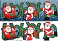 Large Dl Xmas Hohoho Santa Quick Card with 3D Decoupage