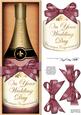 Large Dl Wedding Champers in a Box Quick Card 3D Decoupage