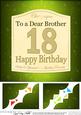 8 x 8 18th Birthday Brother Champagne Label Scalloped Corner