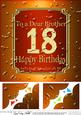 8 x 8 18th Birthday Brother Beer Label Scalloped Corner