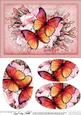 A5 Butterflies N Flowers Oval Pyramage Topper