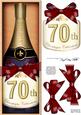 Large Dl 70th Champers in a Box Quick Card 3D Decoupage