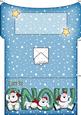 Xmas Let It Snow Polar Bear Money or Gift Wallet and Card