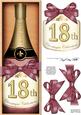 Large Dl 18th Champers in a Box Quick Card 3D Decoupage