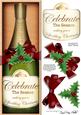 Large Dl Christmas Champers in a Box Quick Card 3D Decoupage