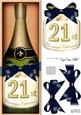 Large Dl 21st Champers in a Box Quick Card 3D Decoupage