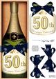 Large Dl 50th Champers in a Box Quick Card 3D Decoupage